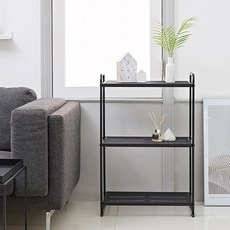 Nature Living 摩登日常三層收納層架, 黑色, 3層