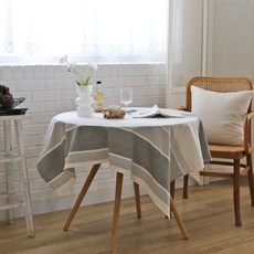 DECOTONIK 亨利條紋桌布塗層, 1個, 防水塗層款, 2人用(120*120cm)