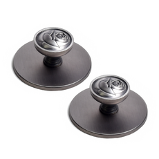 玫瑰圖案圓盤形櫥櫃把手 小, 2個