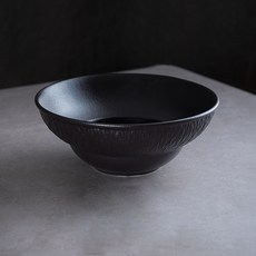 Parajuni 陶瓷湯拉麵拌飯碗 中 HJ0221, 黑色, 1個