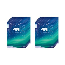 ibis 男孩小學 3-6 日記本窄筆記本北極熊 10725, 10個, 混色