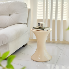 모코아 슬림 모래시계 스툴, Ivory, 1개