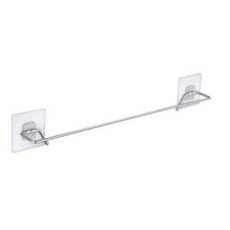 Ttosaja 黏貼式 不鏽鋼 浴室 毛巾架 60cm, 銀色, 1個
