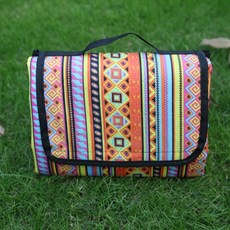 소니오 에스닉 접이식 야외 방습 피크닉 매트, 07 돈 오렌지