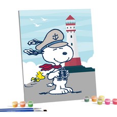 iLovePainting 花生漫畫 DIY 鑽石畫 40 x 50 cm, 燈塔看守人, 1個