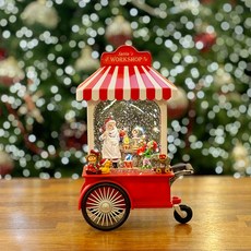 瑪西金盞花 聖誕節聖誕老人工作室手推車音樂盒, 混合色, 16 x 9 x 27 cm