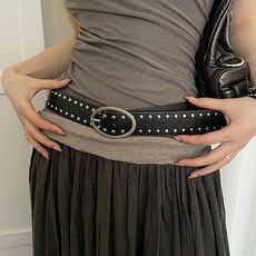 Dotif 女款Mary休閒鉚釘皮帶