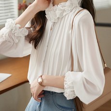 LUNA GIRL Diaso 荷葉邊襯衫