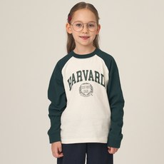 HARVARD KIDS 兒童款哈佛大學徽章插肩袖T恤 HJCCLSE34225