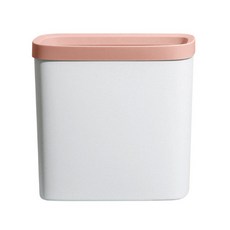 슬림 라운드 휴지통 B, 핑크, 1개