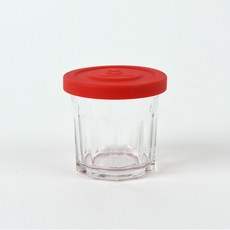 Joliema 矽膠蓋密封玻璃瓶 紅色閃亮罐, 420ml, 1個