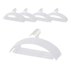 SHABATH 防滑衣架 白色 襯衫/上衣適用 防滑設計 衣物收納, 50個