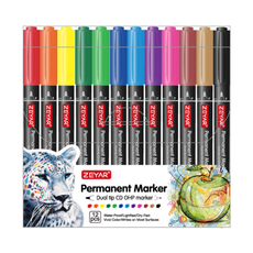 제야르 투코비 트윈 CD 유성네임펜, 1세트, 12색