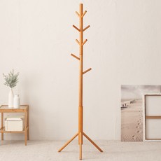 Joeunworld Edith原木立式衣架 三角, 棕色