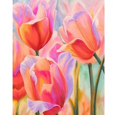 Allode 花朵燈 蝴蝶風景 鑽石畫 DIY套組 30 x 40 cm, NO 10, 1套