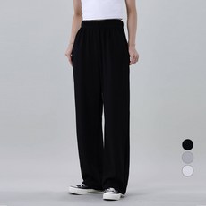 Awesomearound 女款鬆緊帶直筒寬褲