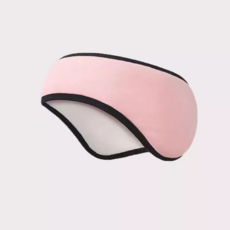 柿子流通 冬季登山跑步自行車露營防寒防風魔鬼氈耳罩, 粉紅色, 1個