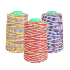 JSTrading 大容量 30支 3股 彩虹線 3種套組, 紅色系, 黃色系, 紫色系, 2500m, 1個
