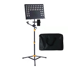Coname 街頭表演樂譜架 麥克風架 手機支架套組 2W043, 黑色, 1個