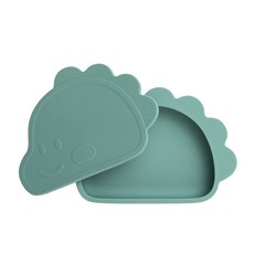 幼兒用 Modu Dino 吸盤餐盤組, 薄荷綠, 1個