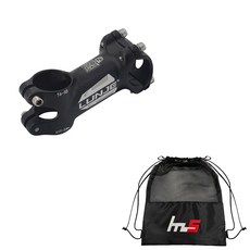 LUNJE 風格自行車把立 50 x 25.4 毫米 + 獨家袋套組 CYYP-82-1PU, 黑色（莖）, 1套