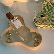 不規則棋盤格托盤, 奶油色