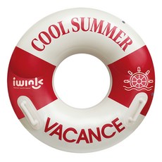 i wink 海洋圓形戲水游泳圈 100cm, 1個, 紅色