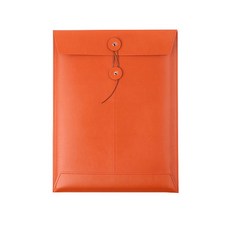 I Mode皮革文件信封袋 胡萝卜橙色 240*310mm, 1個