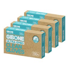 기본에 울트라 엠보 크린장갑, 100개입, 4개