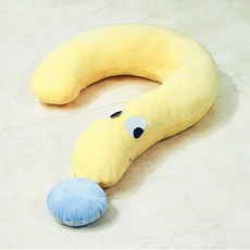 파스텔펫 반려동물 물음표 필로우 쿠션, 옐로우, 1개