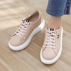 J SHOE 牛皮Hello厚底綁帶運動鞋