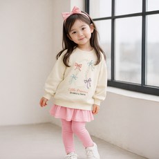 KIDSCOMO 兒童蝴蝶結珍珠上下裝套組