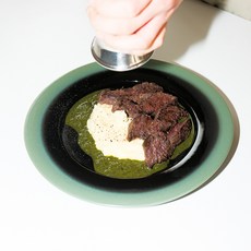 Adam Fog plate 霧面盤 23:00, 1個, Black + Green