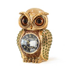 Keydari 安靜的3D貓頭鷹座鐘 kcjg054, 綠色