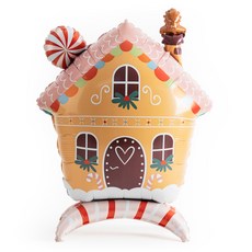 GRABO BALLOONS 站立式氣球 薑餅屋, 1個, 混色