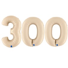 GRABO BALLOONS 大號錫箔數字氣球 300, 1套, 奶油色