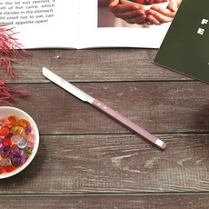 Bogen 方形Solen餐具甜點刀, 藕紫色, 1個