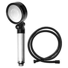 DAELIM BATH D-Clean 止水蓮蓬頭 + 淋浴軟管, 黑色, 1組