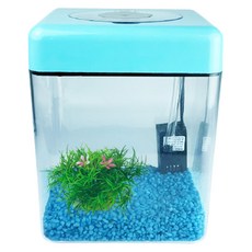 Rora Pet 壓克力方形LED魚缸, 寶石藍