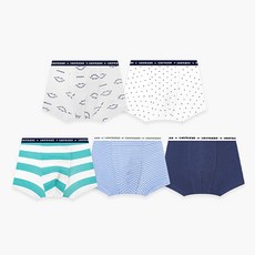 Uni FRIend 男童款印花平口四角內褲 5件組