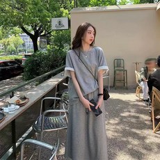 PEONIST Solreud 素色短袖T恤 + 半身裙套裝