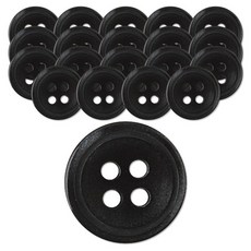 동대문단추왕 셔츠 블라우스 유광 쉬리라인 단추 10mm, 블랙, 20개