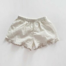 YEROOYENA 女童 Love Snowy 緹花夏季內搭安全褲