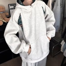 JTL 民族風圖案街頭風半高領連帽T恤