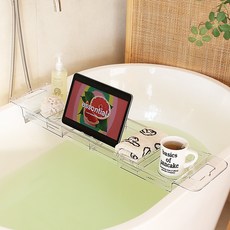 달팽이리빙 폴더블 반신욕 욕조 트레이, 투명, 1개