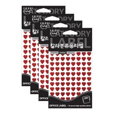 쁘띠팬시 칼라분류용라벨 스티커 20-HR344 7p, 4개