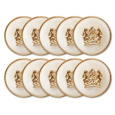 Button King 東大門鈕扣王 皇冠C 鈕扣 15mm, 10個, 白色G