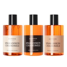 洋甘菊味Spa沐浴露 400ml+身體乳 400ml+身體油 400ml組合, 1套