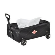 露營推車多功能衛生紙盒, 黑色的