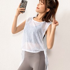 Flos 女款瑜珈寬鬆透膚背心